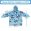 Tirrinia Kid Cute Patterns Blanket Hoodie Oversized Sweatshirt, Soft Warm Fleece Wearable Blanket Pullover, Cozy Christmas Gift for 3-12 Boy Girl - 2 of 4