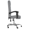 vidaXL Reclining Office Chair Light Gray Fabric - 4 of 4