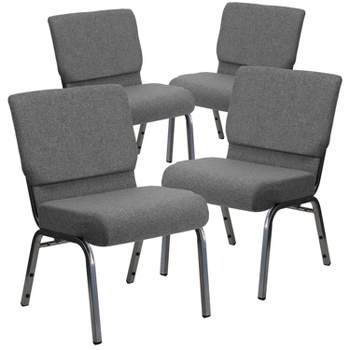 Emma and Oliver 4 Pack 21''W Stacking Church Chair