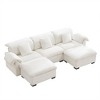 NicBex L-Shaped Sectional Sofa Large and Deep 3-Seat Sofa Couch with Storage Seats and Storage Ottomans, Modern Velvet Sofa with Soft Backrest - 4 of 4