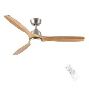 BestParts 52 Inch Ceiling Fan, Lighted Ceiling Fan with Remote Control, 6-Speed ​​Reversible Motor, Farmhouse Style, Solid Wood - 1 of 4