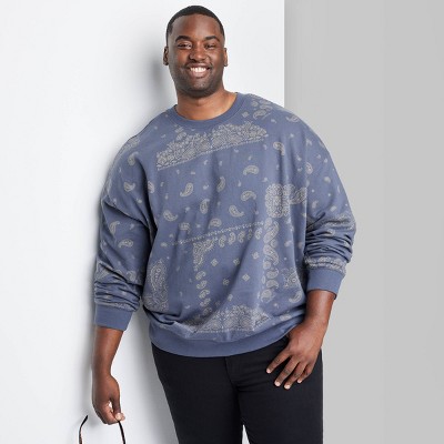 men's crew neck fleece pullover