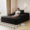 VASIP 68"Single Chaise Lounge with Deep Seat,Oversized Faux Fluffy Plush Cloud Couch, for Living Room,Apartment,Dark Gray - 3 of 4