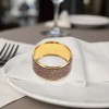 Unique Bargains Napkin Rings Faux Crystal-Studded Iron Rhinestone 1 Pc - 3 of 3