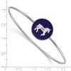Black Bow Jewelry Sterling Silver Delta Phi Epsilon Greek Life Bangle Bracelet 6 Inch - 2 of 3