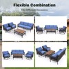 Aukfa 4-Piece Outdoor Wicker Patio Furniture Set with Swivel Chairs and Cushions, 5-Person Conversation Sofa Set with Coffee Table - 4 of 4