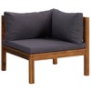 vidaXL Corner Sofas 2 pcs Cushions Solid Acacia Wood - 3 of 4