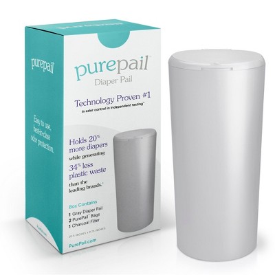 Image of PurePail Classic Diaper Pail, Gray