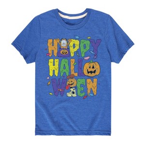 Boys' - Garfield - Happy Halloween Icons Short Sleeve Graphic T-Shirt - 1 of 4