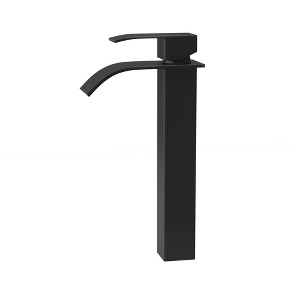ChicFurnit Bathroom Sink Faucet Single Handle CUPC Certified Lark Design for Trendy Spaces, Black, 17"*14"*18" - 1 of 4
