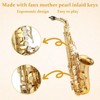 AS-100 Eb Alto Saxophone Gold Lacquer Alto Sax Full Kit With Cleaning Cloth, Gloves, Brush, Headjoint, Reed, Strap, Stand, Tube Case, Saxophone, Gold - 4 of 4
