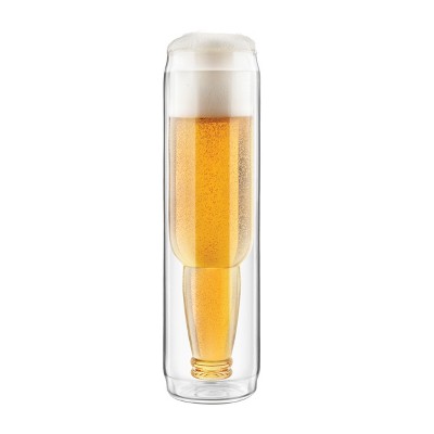 Final Touch Bottoms Up 23.6 Ounce King Can Beer Glass
