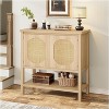 Slim Sofa Console Table with Storage Narrow Entryway Cabinet with 2 Doors and Open Shelf, Sideboard for Living Room, Hallway, Office, and Dining Room - 2 of 4