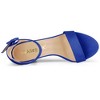 Allegra K Women's Back to College Open Toe Ankle Strap Chunky Heel Sandals - 4 of 4