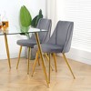 NicBex Set of 4 Dining Chair Upholstered Velvet Dining Room Furniture Side Chair with Metal Legs - 4 of 4