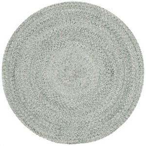 Braided BRD808 Hand Woven Indoor Area Rug - Olive - 4' Round