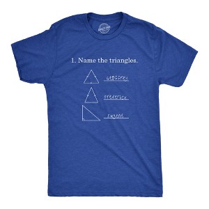 Mens Name The Triangles Funny Math T Shirt Sarcasm Novelty I Love Math Graphic - Crazy Dog Men's T Shirt - 1 of 4