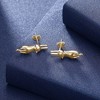 Hanging Cat Kitty Stud Earrings for Women Sterling Silver Ginger Lyne Collection - 2 of 4
