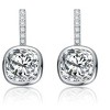 Guili Elegant Bezel Set Drop Earrings, A Minimalist & Timeless Jewelry Piece That Combines Sophistication with Everyday Wearability & Comfort - 2 of 3