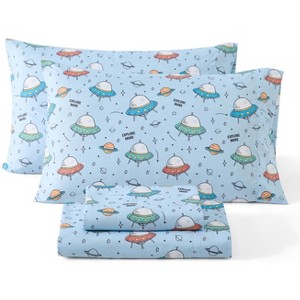 HLC.ME Printed Kids Bed Sheets Set - Wrinkle Resistant & Ultra Soft - Fits Mattresses up to 15 Inches Deep - 1 of 4