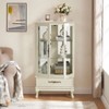 Dolonm 51.58 in. H Curio Cabinet, Glass Display Cabinet, Wine Cabinet with LED Lights, 2 Doors & Adjustable Shelves - 2 of 4