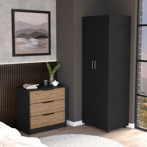 NicBex Modern Wooden 6-Drawer Chest, Tall Closet Storage with Wardrobe Closet Set of 2 for Bedroom, Living Room - 1 of 4