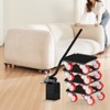 VEVOR Furniture Dolly,Maximum Load 1200lbs, Heavy Duty Furniture Movers with 5 360° Rotation Wheels,Carbon Steel Panel,Lift Slider Tool Set Black&Red - 2 of 4