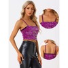 INSPIRE CHIC Women's Club Party Velvet Spaghetti Strap Crop Sequined Cami Top - 2 of 4