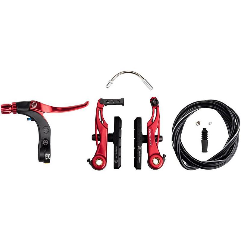 Promax P-1/Click V-Point Linear Pull Brake Kit - 85mm, Red, 1 of 2