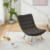 NicBex Accent Chair Rocking Chair with Wide Backrest Comfortable Lounge Chair with Seat Wood Base for Living room, Balcony, Bedroom - 2 of 4