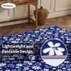 Modern Washable Foldable Rug, Floral Pattern Area Rug with Non Slip Backing, Non-Slip Low Pile Floor Carpet for Living Room Dorm Office Decor - 4 of 4