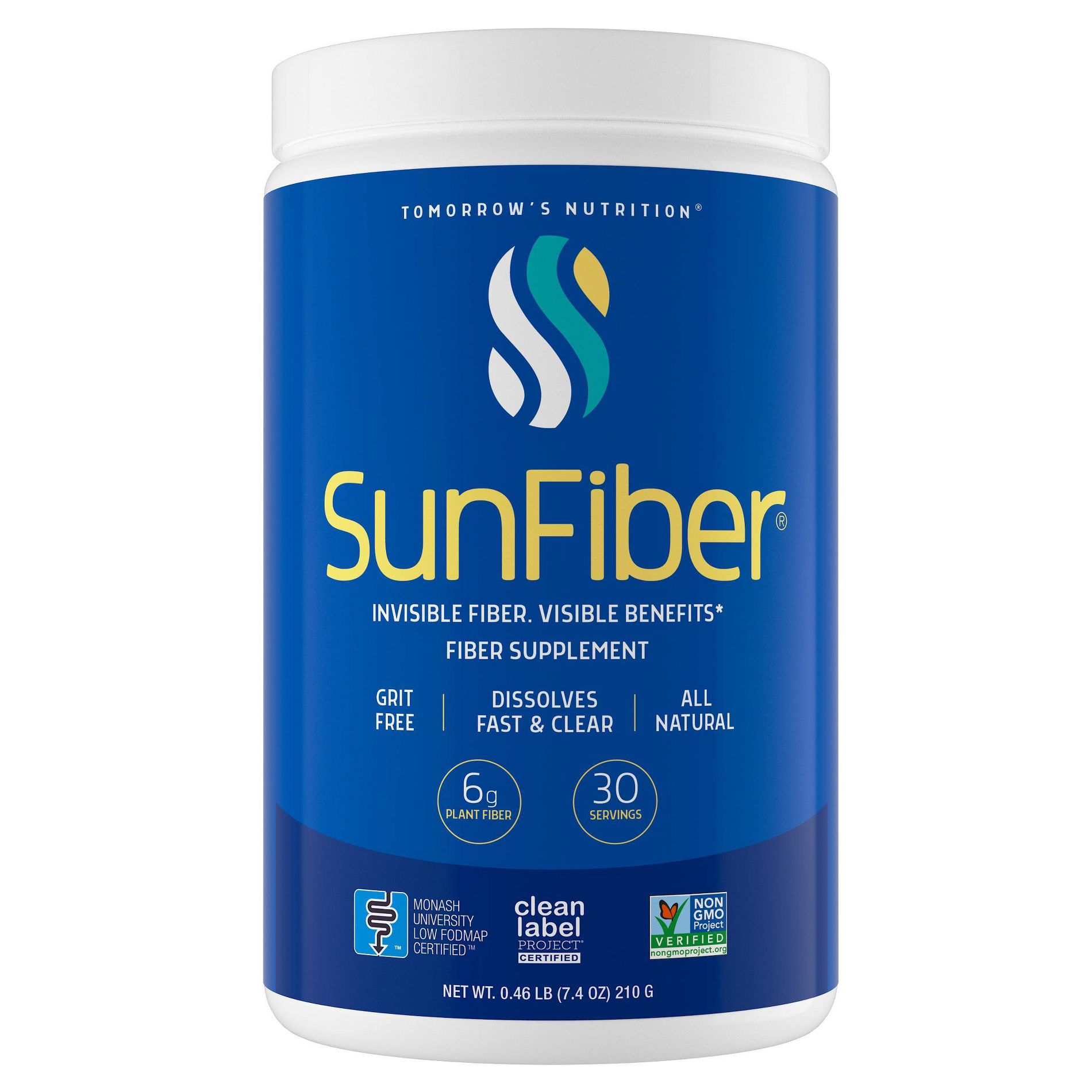 Tomorrow's Nutrition Sunfiber Prebiotic Guar Dietary Fiber Supplement Powder - 7.4 oz