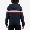 X RAY Full Zip Hooded Sweater With Stripes & Faux Shearling Lining - 2 of 4