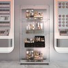 KTMBDW Glass Display Cabinet 4-Shelf with Door and Lock, Curio Cabinets Tempered Glass Floor Standing Bookshelf for Bedroom, Living Room - 2 of 4