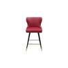 Meridian Furniture,Hendrix Red Vegan Leather Counter/Bar Stool, Set of 2 - 2 of 4