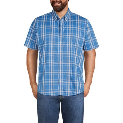 Lands' End Men's Traditional Fit Short Sleeve Travel Kit Shirt