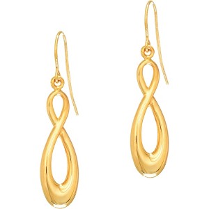 14k Yellow Gold 35mm Infinity Drop Earrings - 1 of 3