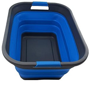 SAMMART 36L (9.5 gallon) Collapsible Plastic Laundry Basket-Water capacity: 28L(7.4 gallon) - 1 of 4