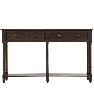 NicBex 2-Layer Console Table with 2 Storage Drawers 58"Long Sofa Table behind Couch Suitable for Entryway,Hallway,Living Room - 1 of 4