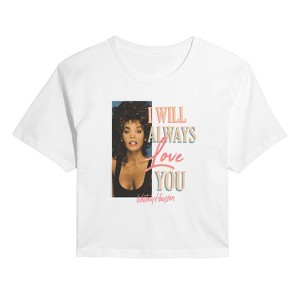 Women's - Whitney Houston - Always Love You Cropped Graphic T-Shirt - 1 of 4