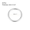 Unique Bargains Zinc Alloy Craft DIY Hardware Bag Accessories O-Ring Buckles 25 Pcs - 2 of 3