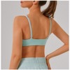 Women's Light Strappy Sports Bra - Low Cut Cute Tank Tops Fitness Running Gym  Bodisuit - 3 of 3