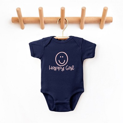 The Juniper Shop Happy Girl Smiley Face Baby Bodysuit