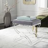 Delfina Vanity Stool - SFV2524 - Clear - Safavieh Couture - 2 of 4