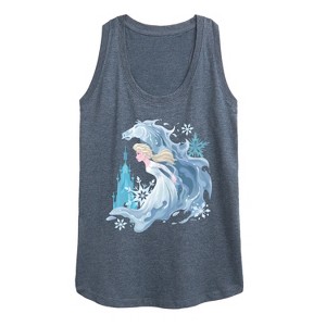 Women's - Frozen 2 - Elsa & Frozen Horse Graphic Racerback Tank - 1 of 4