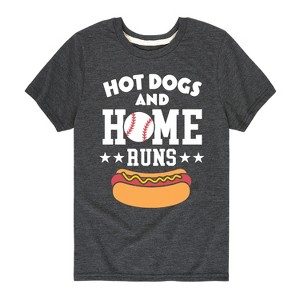 Boys' - Instant Message - Hot Dogs And Home Runs Short Sleeve Graphic T-Shirt - 1 of 4