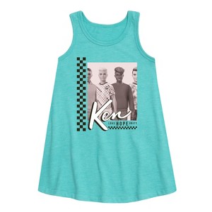 - Barbie - Ken Graphic Sleeveless Aline Dress - 1 of 2