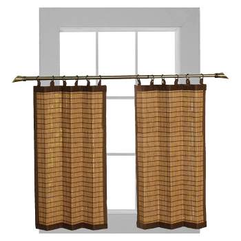 2pk 24"x36" Light Filtering Rayon From Bamboo Window Curtain Tiers - Versailles