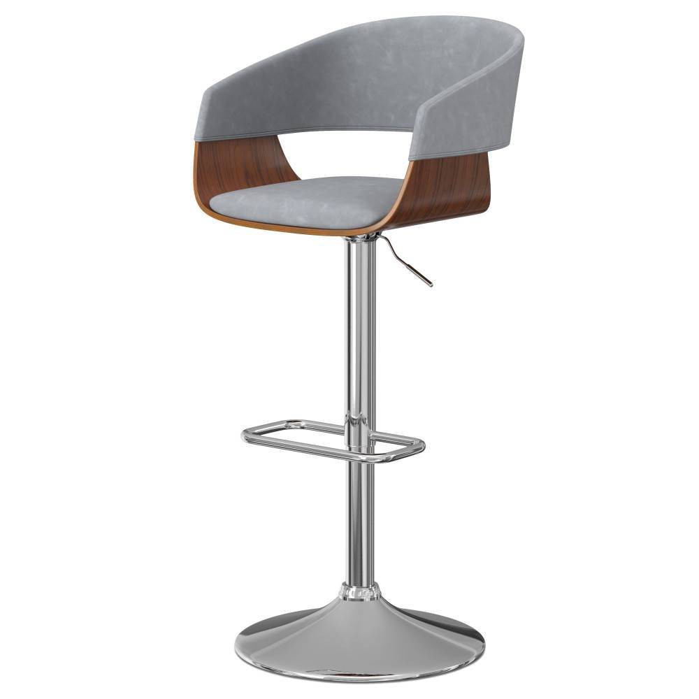 Calinda Adjustable Swivel Barstool Stone Gray - WyndenHall