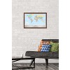 Trends International World Map 2023 Framed Wall Poster Prints - 2 of 4